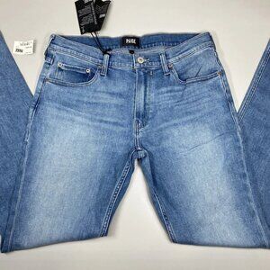 NEW PAIGE Federal Slim Straight Leg Jeans – Size 31 – Blue Emberton Mid Rise